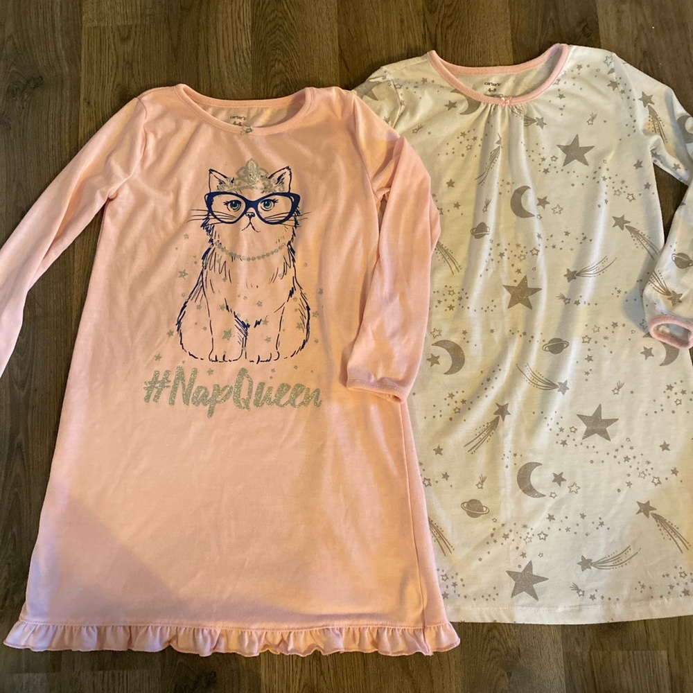 Carter’s Cotton Long Sleeved Nightgowns - Set of 2